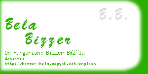 bela bizzer business card